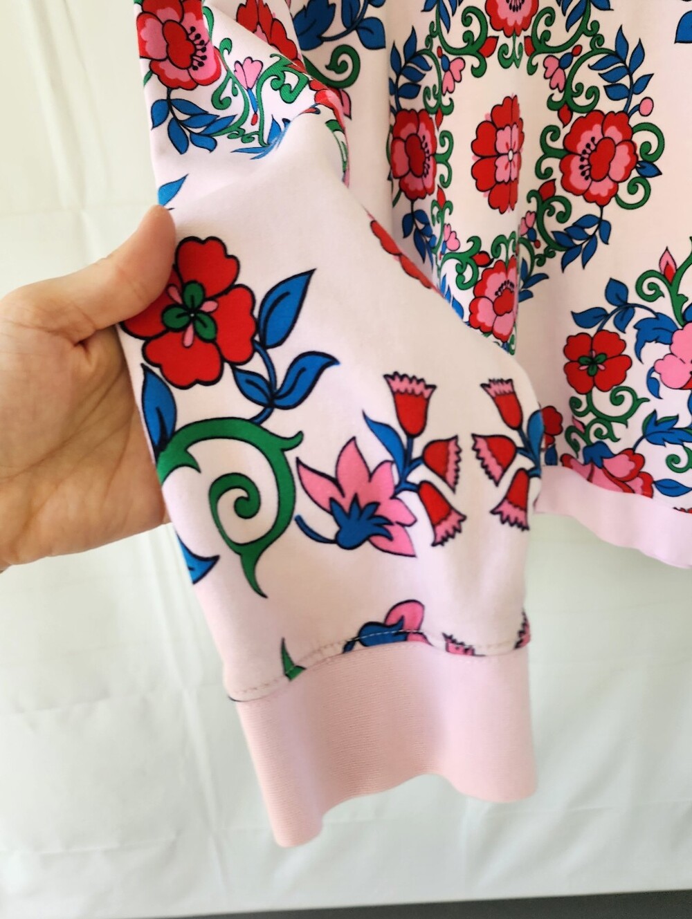 Boden Pink Floral Print Sweatshirt - Picture 6 of 12